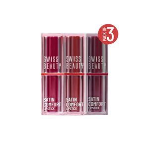 Swiss Beauty Satin Comfort Lipstick Trio Pack